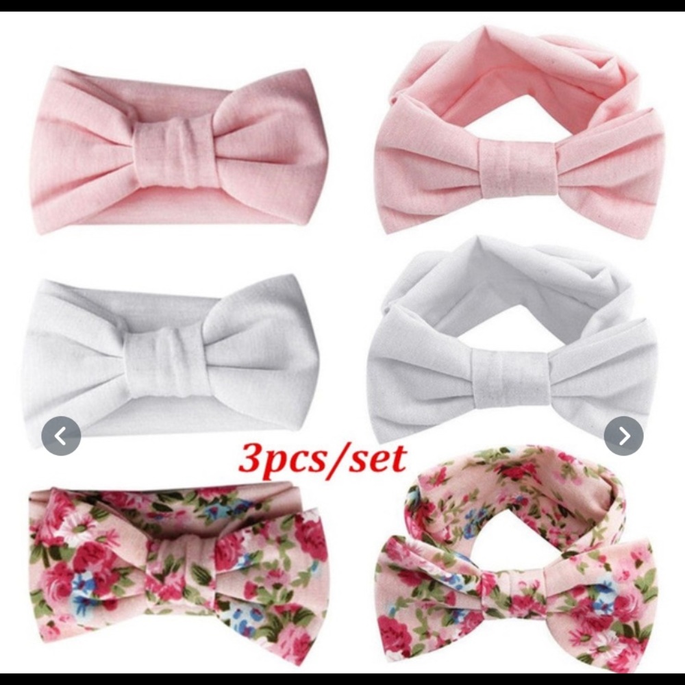 SALE 2 for $20. Mix & Match! Baby 3pcs Cotton Headbands